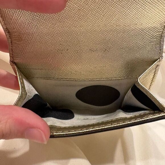 Kate Spade New York Gold Leather Small Bifold Wallet with Coin Purse ♠️ - Picture 9 of 9